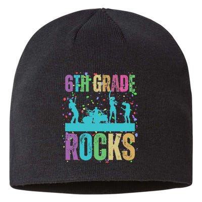 School Rocks Back To School Rockin 6th Grade Rocks Sustainable Beanie