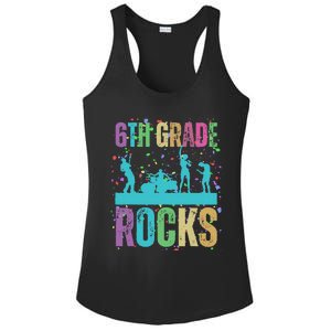 School Rocks Back To School Rockin 6th Grade Rocks Ladies PosiCharge Competitor Racerback Tank