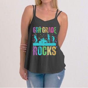 School Rocks Back To School Rockin 6th Grade Rocks Women's Strappy Tank