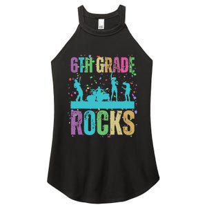 School Rocks Back To School Rockin 6th Grade Rocks Women's Perfect Tri Rocker Tank