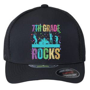 School Rocks Back To School Rockin 7th Grade Rocks Flexfit Unipanel Trucker Cap