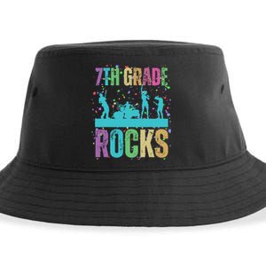 School Rocks Back To School Rockin 7th Grade Rocks Sustainable Bucket Hat