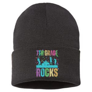 School Rocks Back To School Rockin 7th Grade Rocks Sustainable Knit Beanie