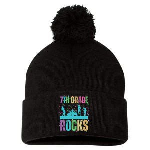 School Rocks Back To School Rockin 7th Grade Rocks Pom Pom 12in Knit Beanie