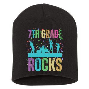 School Rocks Back To School Rockin 7th Grade Rocks Short Acrylic Beanie