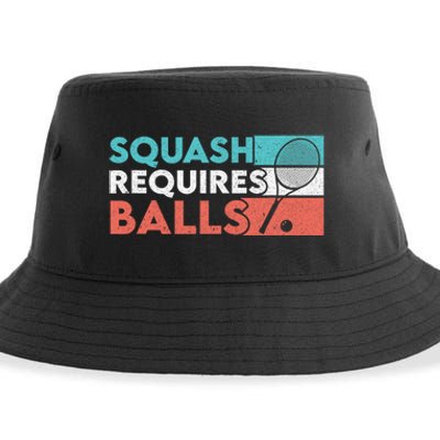 Squash Requires Balls Racquetball Squash Player Sustainable Bucket Hat