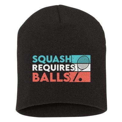 Squash Requires Balls Racquetball Squash Player Short Acrylic Beanie