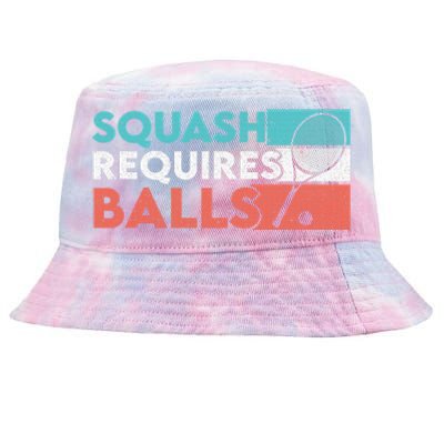 Squash Requires Balls Racquetball Squash Player Tie-Dyed Bucket Hat