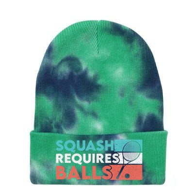 Squash Requires Balls Racquetball Squash Player Tie Dye 12in Knit Beanie