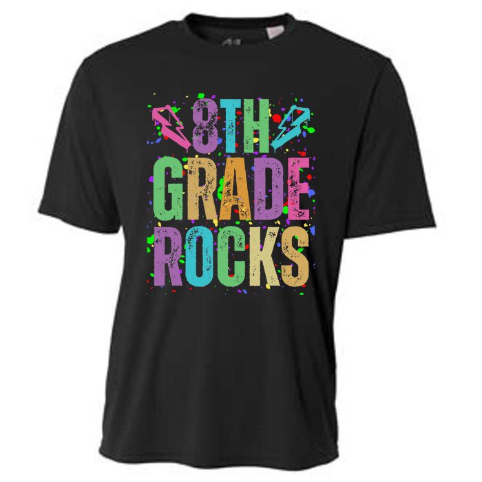 School Rocks Back To School Rockin 8th Grade Rocks Cooling Performance Crew T-Shirt