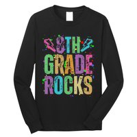 School Rocks Back To School Rockin 8th Grade Rocks Long Sleeve Shirt