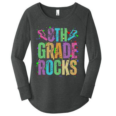 School Rocks Back To School Rockin 8th Grade Rocks Women's Perfect Tri Tunic Long Sleeve Shirt