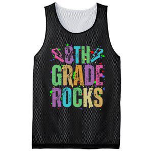 School Rocks Back To School Rockin 8th Grade Rocks Mesh Reversible Basketball Jersey Tank