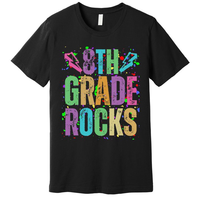 School Rocks Back To School Rockin 8th Grade Rocks Premium T-Shirt