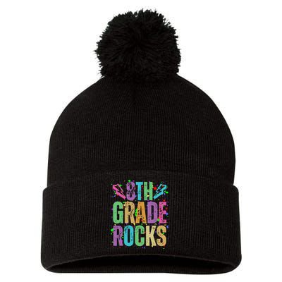 School Rocks Back To School Rockin 8th Grade Rocks Pom Pom 12in Knit Beanie