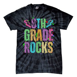 School Rocks Back To School Rockin 8th Grade Rocks Tie-Dye T-Shirt