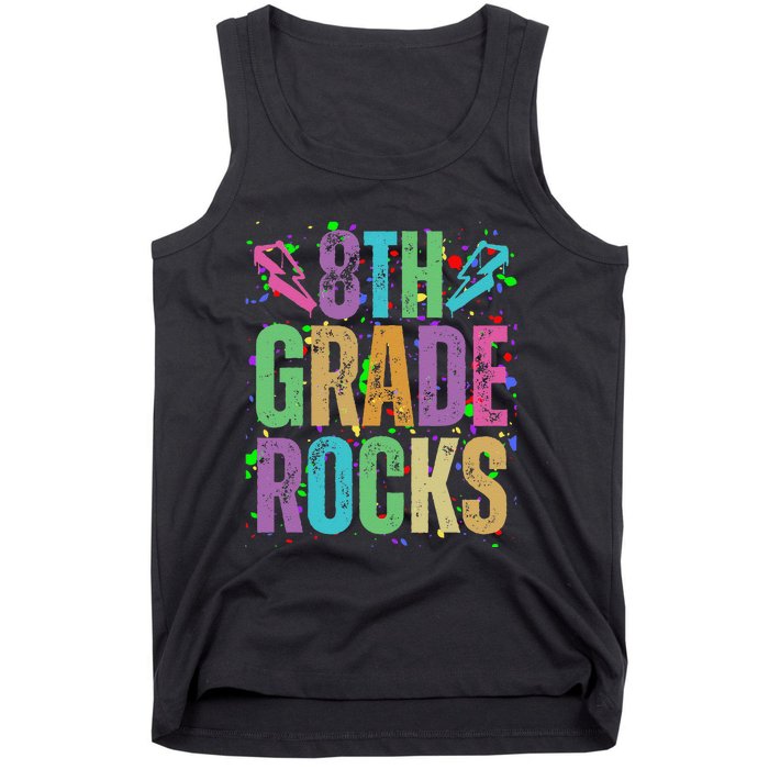 School Rocks Back To School Rockin 8th Grade Rocks Tank Top