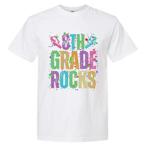 School Rocks Back To School Rockin 8th Grade Rocks Garment-Dyed Heavyweight T-Shirt