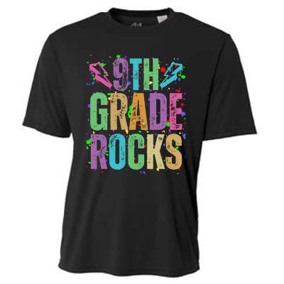 School Rocks Back To School Rockin 9th Grade Rocks Cooling Performance Crew T-Shirt