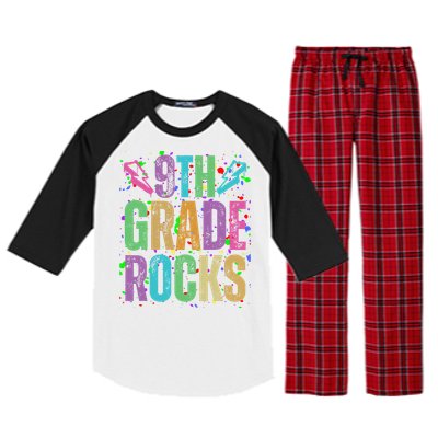 School Rocks Back To School Rockin 9th Grade Rocks Raglan Sleeve Pajama Set