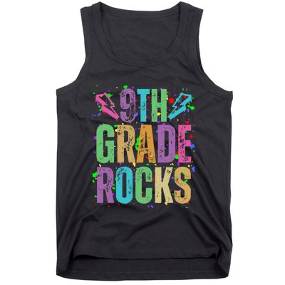 School Rocks Back To School Rockin 9th Grade Rocks Tank Top