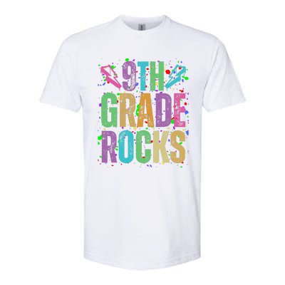 School Rocks Back To School Rockin 9th Grade Rocks Softstyle CVC T-Shirt