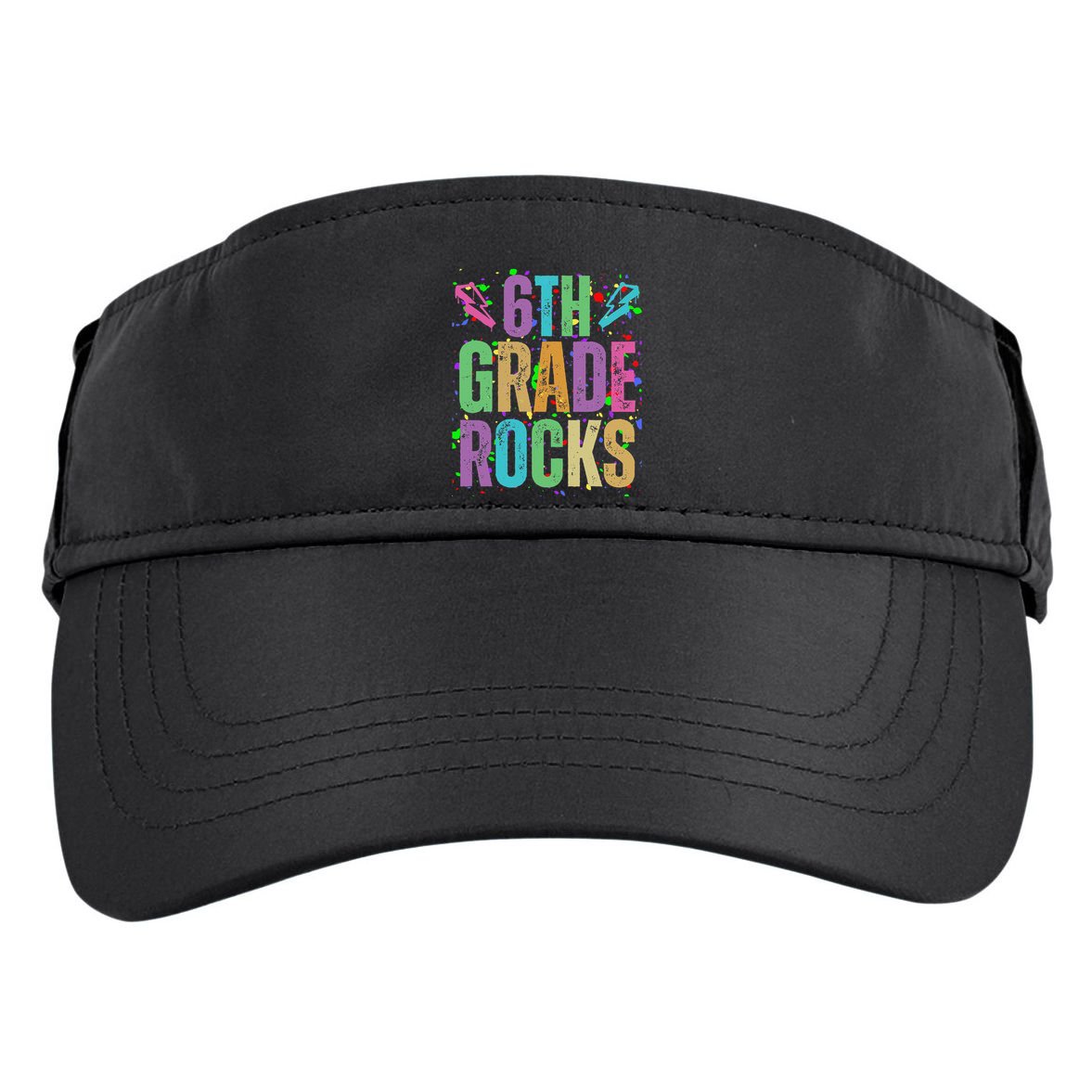 School Rocks Back To School Rockin 6th Grade Rocks Adult Drive Performance Visor