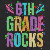 School Rocks Back To School Rockin 6th Grade Rocks Adult Drive Performance Visor