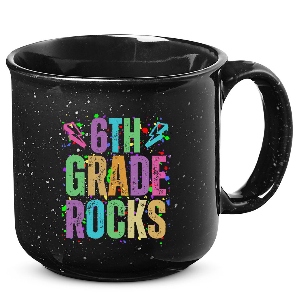 School Rocks Back To School Rockin 6th Grade Rocks 15oz Campfire Ceramic Mug