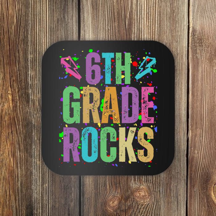 School Rocks Back To School Rockin 6th Grade Rocks Coaster