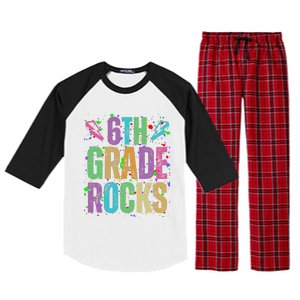 School Rocks Back To School Rockin 6th Grade Rocks Raglan Sleeve Pajama Set