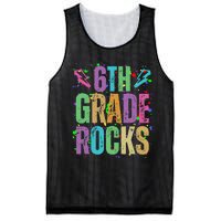 School Rocks Back To School Rockin 6th Grade Rocks Mesh Reversible Basketball Jersey Tank