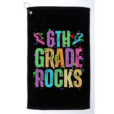 School Rocks Back To School Rockin 6th Grade Rocks Golf Towel