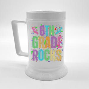 School Rocks Back To School Rockin 6th Grade Rocks Beer Stein