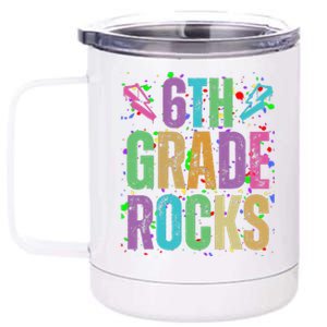 School Rocks Back To School Rockin 6th Grade Rocks 12 oz Stainless Steel Tumbler Cup