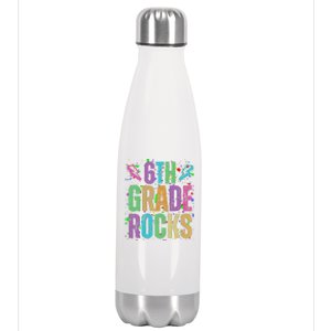 School Rocks Back To School Rockin 6th Grade Rocks Stainless Steel Insulated Water Bottle