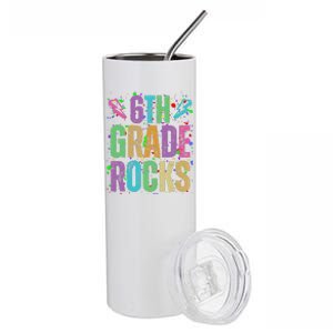 School Rocks Back To School Rockin 6th Grade Rocks Stainless Steel Tumbler