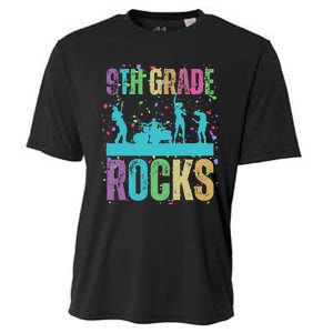 School Rocks Back To School Rockin 9th Grade Rocks Cooling Performance Crew T-Shirt