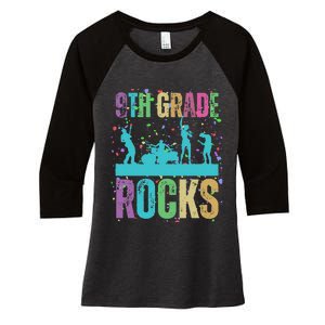 School Rocks Back To School Rockin 9th Grade Rocks Women's Tri-Blend 3/4-Sleeve Raglan Shirt