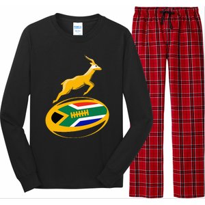 Springbok Rugby Ball & South African Flag Long Sleeve Pajama Set