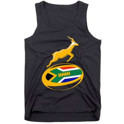 Springbok Rugby Ball & South African Flag Tank Top