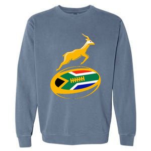 Springbok Rugby Ball & South African Flag Garment-Dyed Sweatshirt