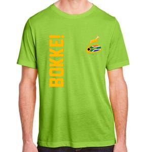 Springbok Rugby. Bokke South African Flag. With Back Print Adult ChromaSoft Performance T-Shirt