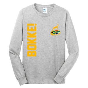 Springbok Rugby. Bokke South African Flag. With Back Print Tall Long Sleeve T-Shirt