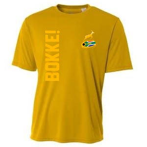 Springbok Rugby. Bokke South African Flag. With Back Print Cooling Performance Crew T-Shirt