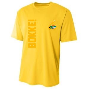 Springbok Rugby. Bokke South African Flag. With Back Print Performance Sprint T-Shirt