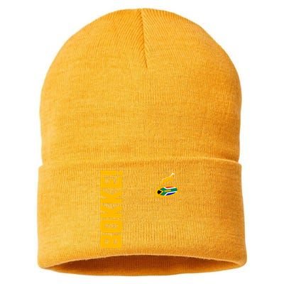 Springbok Rugby. Bokke South African Flag. With Back Print Sustainable Knit Beanie