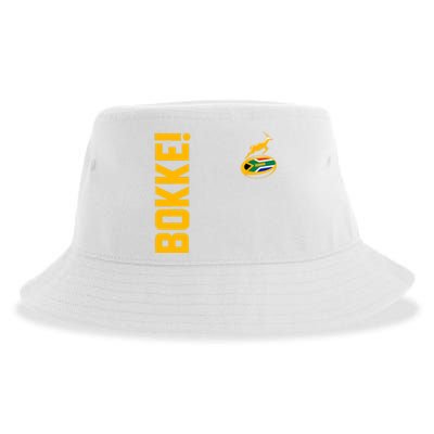 Springbok Rugby. Bokke South African Flag. With Back Print Sustainable Bucket Hat