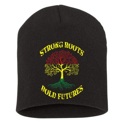 Strong Roots Bold Futures Black History Month Short Acrylic Beanie