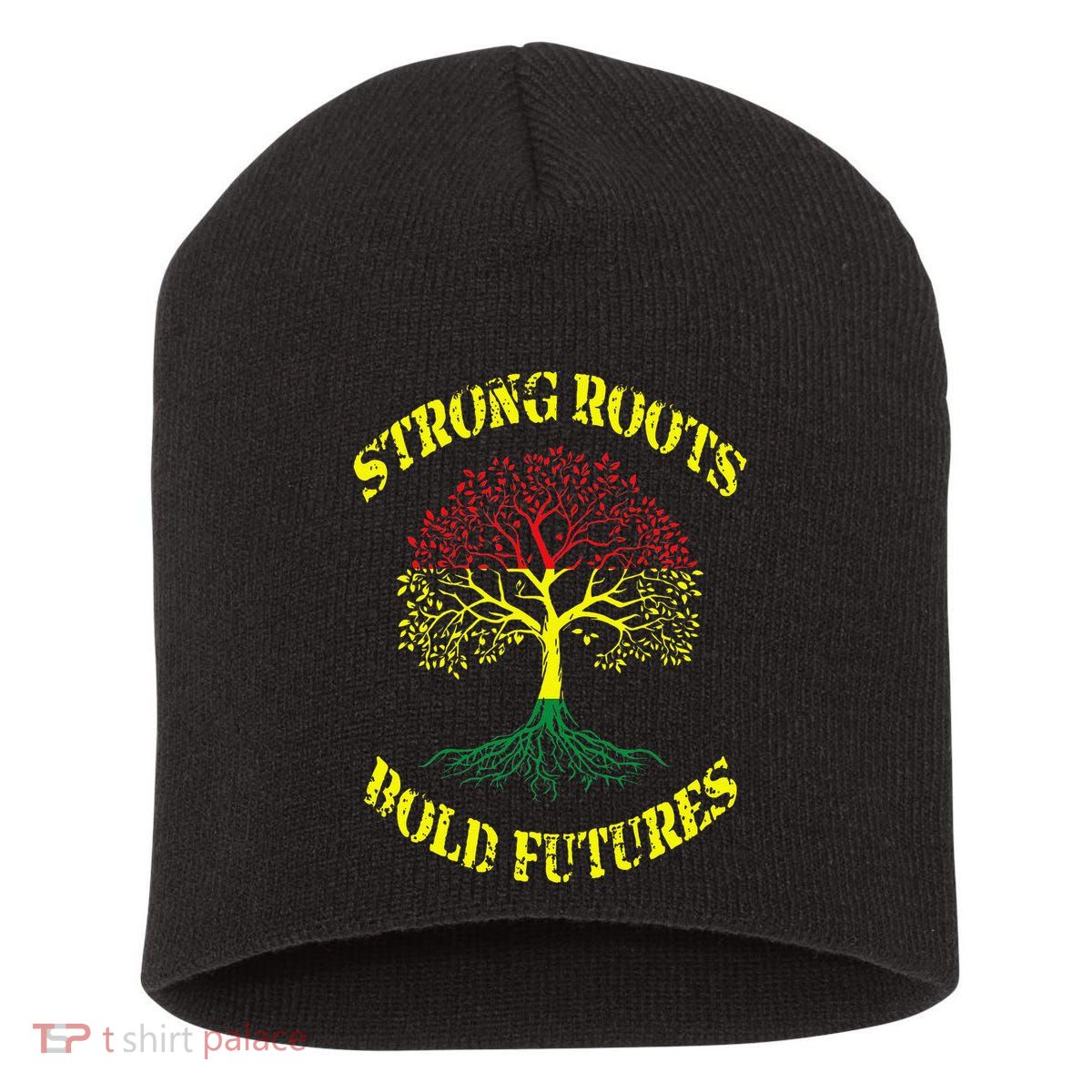 Strong Roots Bold Futures Black History Month Short Acrylic Beanie